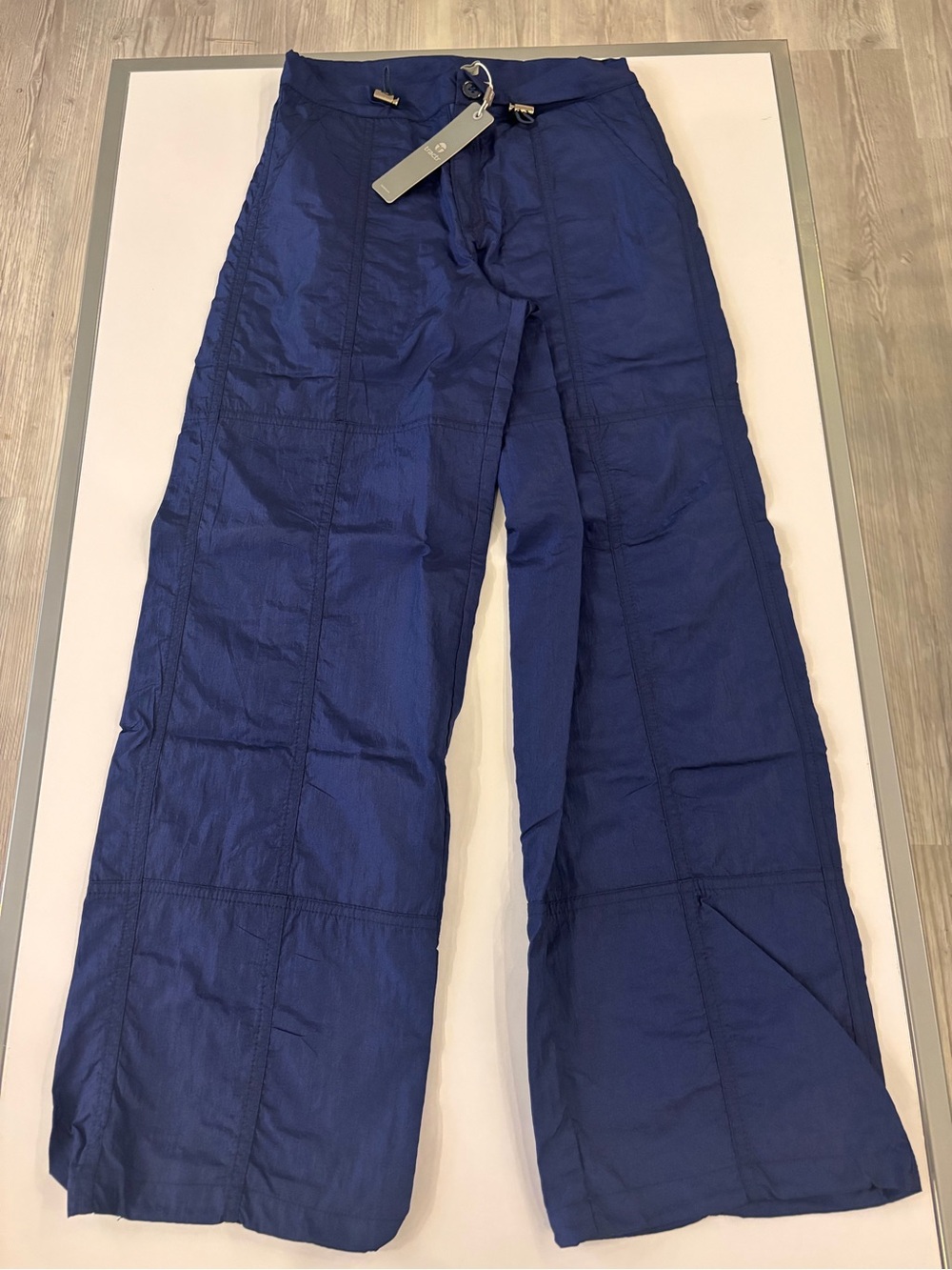 Tractr Navy Wide-Leg Cargo Pants